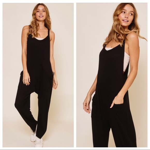 Boho Solid Harem Jumpsuit - Picture 4 of 5